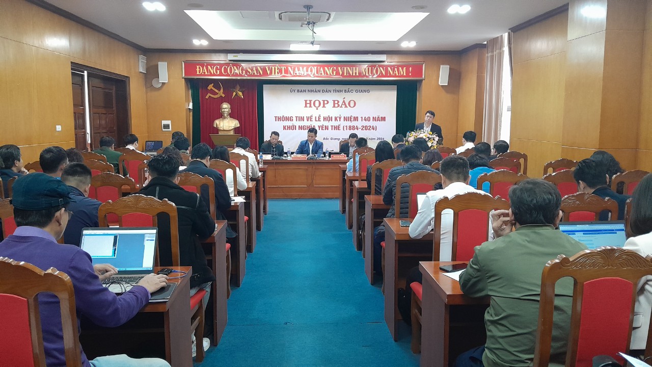 UBND tỉnh Bắc Giang đã họp báo thông tin về Lễ hội kỷ niệm 140 năm Khởi nghĩa Yên Thế